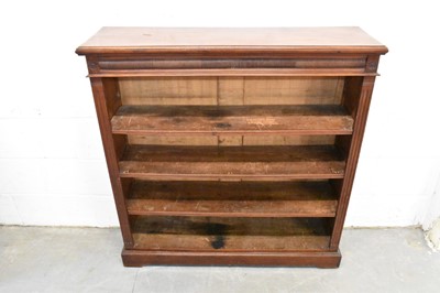 Lot 1419 - Late 19th century mahogany dwarf open bookcase by Shoolbred & Co