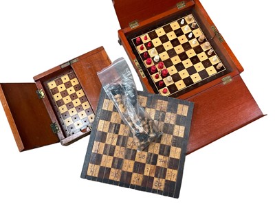 Lot 131 - Small collection of travelling chess boards