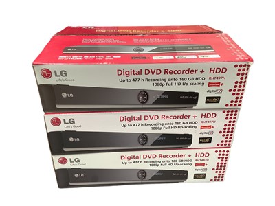 Lot 5 - Three LG Digital DVD Recorder + HDD, RHT497H