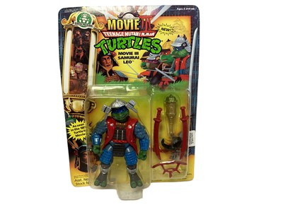 Lot 268 - Playmates Giochi Preziosi (c1992) Movie III Teenage Mutant Ninja Turtles Samurai Leo 5" action figure, on unpunched card with bubblepack No.5471 (1)