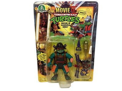 Lot 271 - Playmates Giochi Preziosi (c1992) Movie III Teenage Mutant Ninja Turtles Samurai Mike 5" action figure, on unpunched card with bubblepack No.5472 (1)