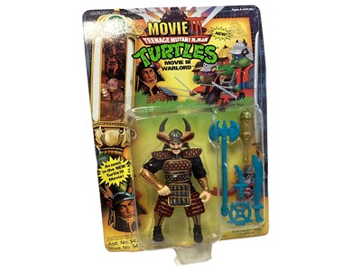 Lot 272 - Playmates Giochi Preziosi (c1992) Movie III Teenage Mutant Ninja Turtles Warlord 5" action figure, on unpunched card with bubblepack No.5476 (1)