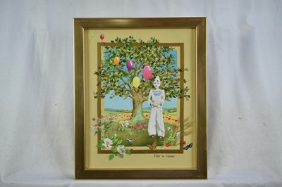 Lot 1167 - *Peter Le Vasseur (b.1938) set of four acrylic on canvas - The Four Seasons, signed, 25.5cm 20.5cm, framed