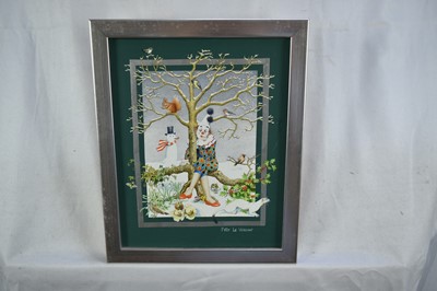 Lot 1167 - *Peter Le Vasseur (b.1938) set of four acrylic on canvas - The Four Seasons, signed, 25.5cm 20.5cm, framed