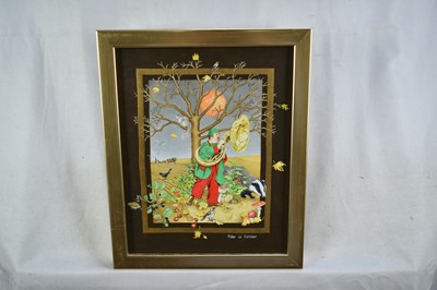Lot 1167 - *Peter Le Vasseur (b.1938) set of four acrylic on canvas - The Four Seasons, signed, 25.5cm 20.5cm, framed