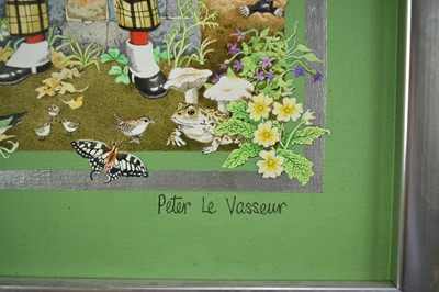 Lot 1167 - *Peter Le Vasseur (b.1938) set of four acrylic on canvas - The Four Seasons, signed, 25.5cm 20.5cm, framed