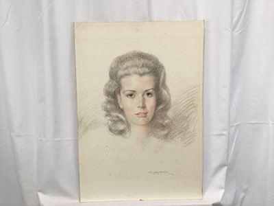 Lot 264 - Wolfgang Craig-Hainisch, pair of pastel portraits