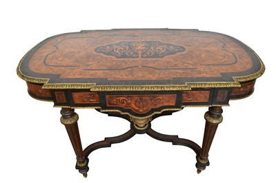 Lot 1440 - Good 19th century marquetry and ormolu mounted table