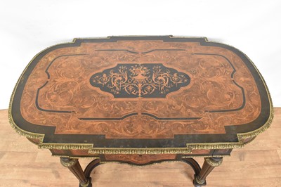 Lot 1440 - Good 19th century marquetry and ormolu mounted table