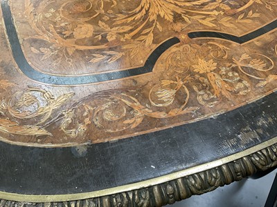 Lot 1440 - Good 19th century marquetry and ormolu mounted table