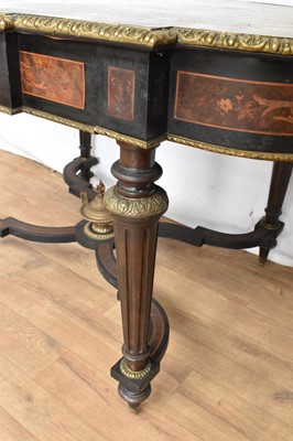 Lot 1440 - Good 19th century marquetry and ormolu mounted table