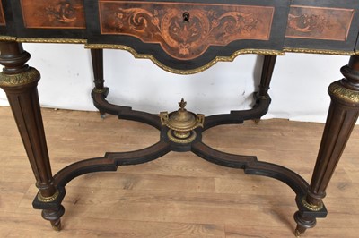 Lot 1440 - Good 19th century marquetry and ormolu mounted table