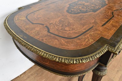 Lot 1440 - Good 19th century marquetry and ormolu mounted table