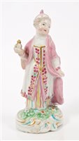 Lot 11 - 18th century Derby porcelain figure of a lady...