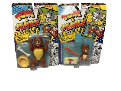 Lot 2002 - Hornby (c1989) Tom & Jerry Playbill action figures including Tom, Jerry, Spike, Tyke, Droopy & Quacker, on card with bubblepack (complete set) (6)