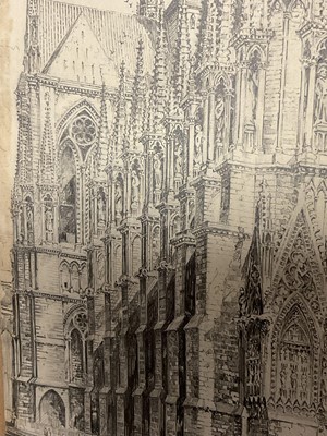 Lot 181 - William Monk (1863-1937) pencil, Norte Dame Cathedral, signed, 70 x 51cm