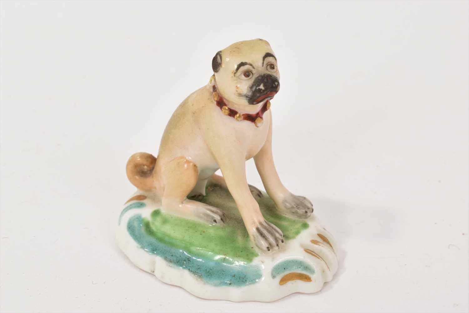 Lot 248 - Derby figure of a pug, circa 1800