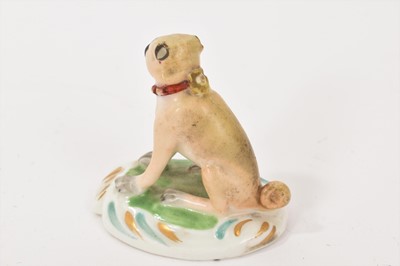 Lot 248 - Derby figure of a pug, circa 1800