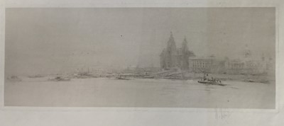 Lot 117 - William Walcot (1874-1943) etching - Liverpool, signed