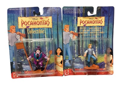 Lot 291 - Mattel Disney's Pocahontas Character figures, on card with bubblepack (complete set) (6)