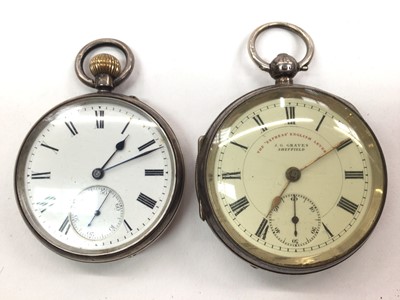 Lot 1059 - Two Edwardian silver cased pocket watches