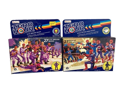 Lot 293 - Bluebird (c1990) Zero Hour (When the brave must fight to save the world) Swordfish Nay Task Force Blue Shark M.T.B. & Armed Inflatable Set and Army Wolf Pack Thunderflash Armed Half-Track and All T...