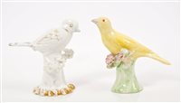 Lot 17 - 18th century Derby porcelain yellow canary on...