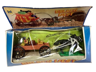 Lot 295 - Golden West (c1985) Travel Wagon No.6986E & Buck Board No.6986D, both boxed (crumpled) (2)