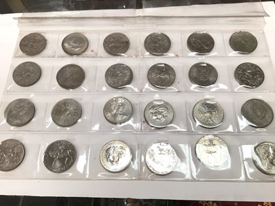 Lot 376 - Set of 24 English crowns