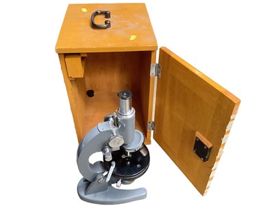 Lot 291 - Japanese microscope cased