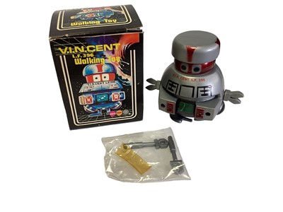 Lot 302 - Marx Toys 1979 Disney's Black Hole V.I.N.Cent  L.F.396 (Vital Information Necessary CENTralized) Walking (not tested) Robot, in box (crumpled to bottom) (1)