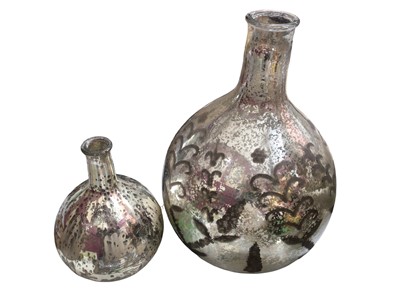 Lot 302 - Silver painted carboy and one other smaller (2)