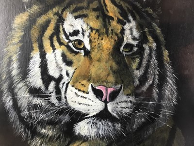 Lot 143 - Mark Luckhurst (contemporary) acrylic - Tiger head study