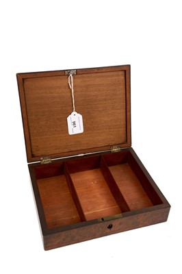 Lot 961 - Regency burr yew brass inlaid box