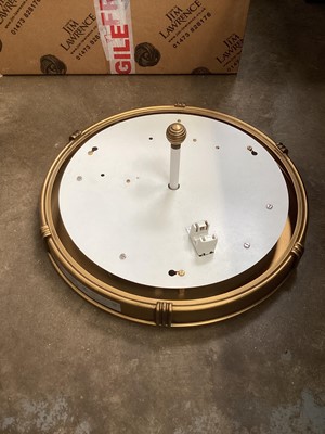 Lot 232 - Jim Lawrence 'Grosvenor' ceiling light in old gold, boxed