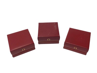 Lot 657 - Three empty Omega watch boxes