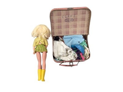 Lot 1962 - Early 1968/69  Sindy doll Made in Hongkong at back of head plus small amount of clothing and accessories.