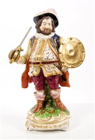 Lot 28 - 18th century Derby figure of Falstaff with...