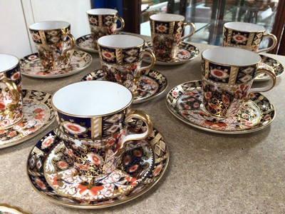 Lot 333 - Davenport Imari eight place coffee set, together with an Imari miniature teapot and sugar pot