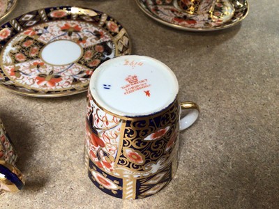 Lot 333 - Davenport Imari eight place coffee set, together with an Imari miniature teapot and sugar pot