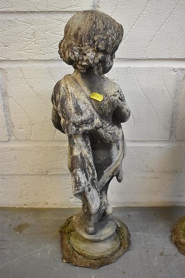 Lot 1498 - Set of three 19th century lead putti garden statues