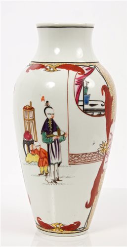 Lot 33 - 18th century Worcester oviform vase,...