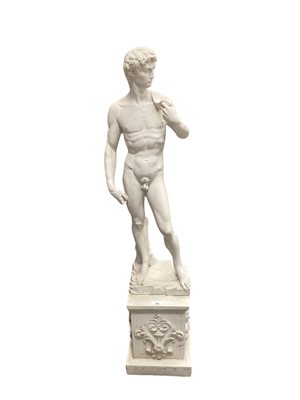 Lot 760 - Statue of David, on plinth