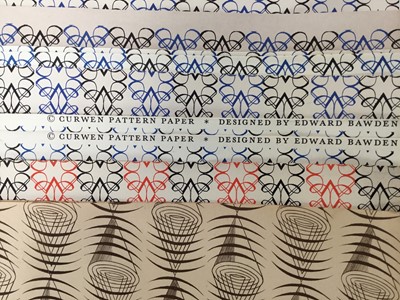 Lot 972 - Collection of Curwen Press end papers by Edward Bawden, 51 x 64cm and smaller. (10)