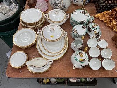 Lot 429 - Hammersley & Co dinner service with gilt Greek key borders, together with a Swiss teaset.