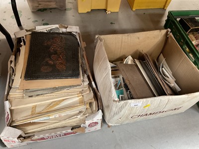 Lot 442 - Two boxes of assorted ephemera to include photographs and maps.