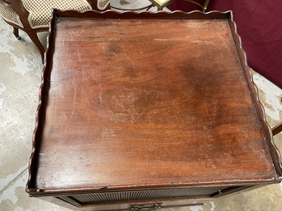 Lot 1506 - George III mahogany beside cupboard