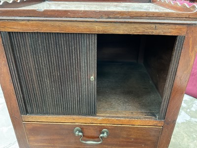 Lot 1506 - George III mahogany beside cupboard