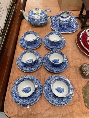 Lot 469 - Copeland Spode Italian six place teaset with teapot.