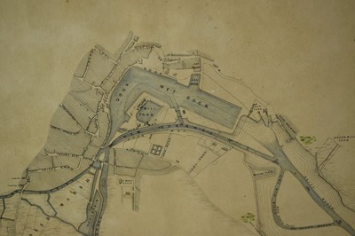 Lot 1016 - Rare map of local interest showing Port of Ipswich, plan of the Wet Dock and part of the River Orwell